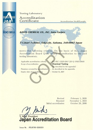 Accredited according to ISO/IEC 17025